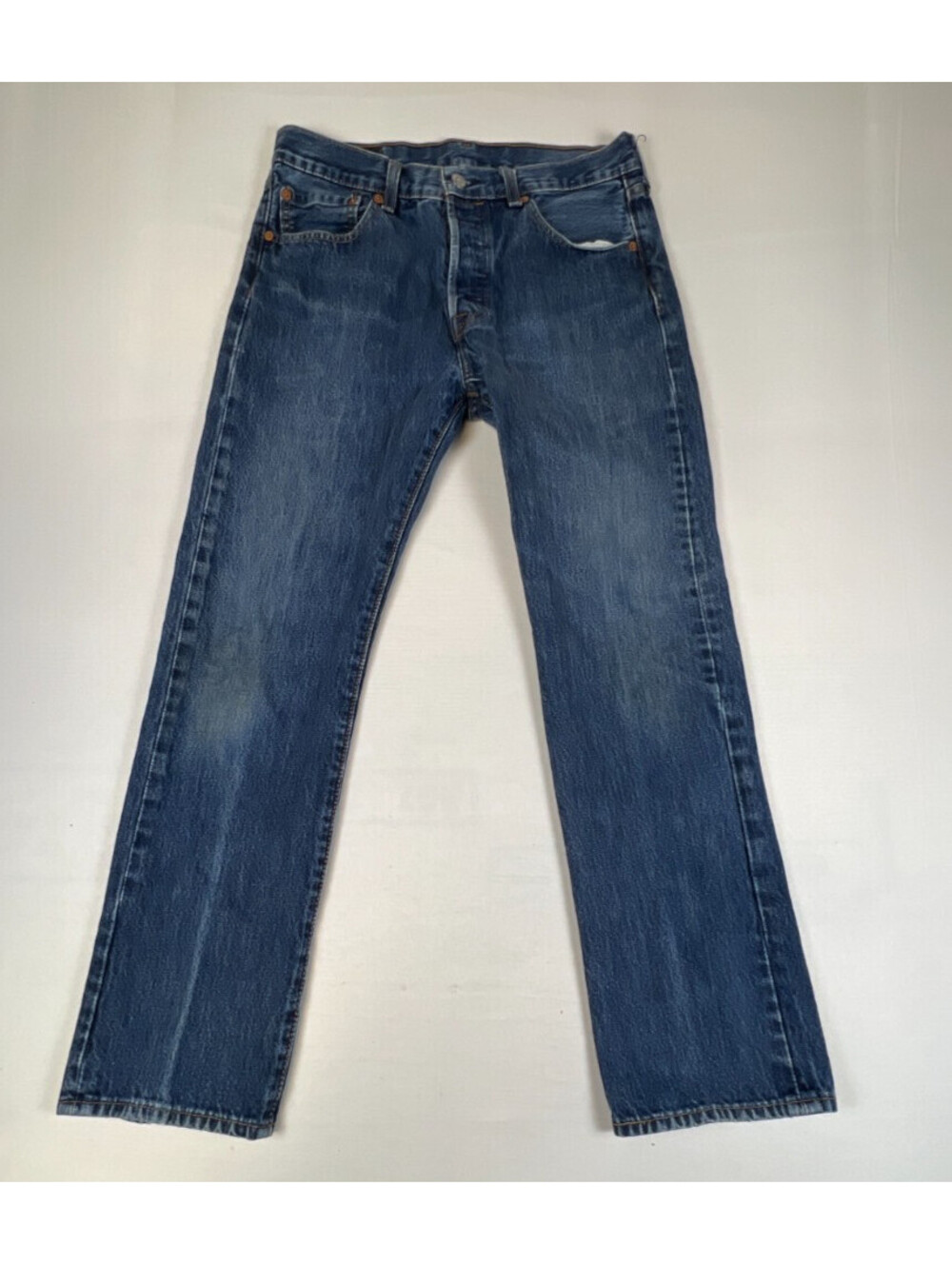 Levi's 501 Mens Jeans 32x28 Original Fit Blue Cotton Denim Button Fly Pants
